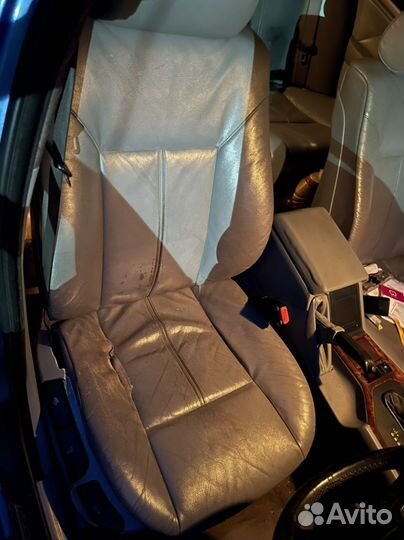 Салон серая кожа бмв Е39