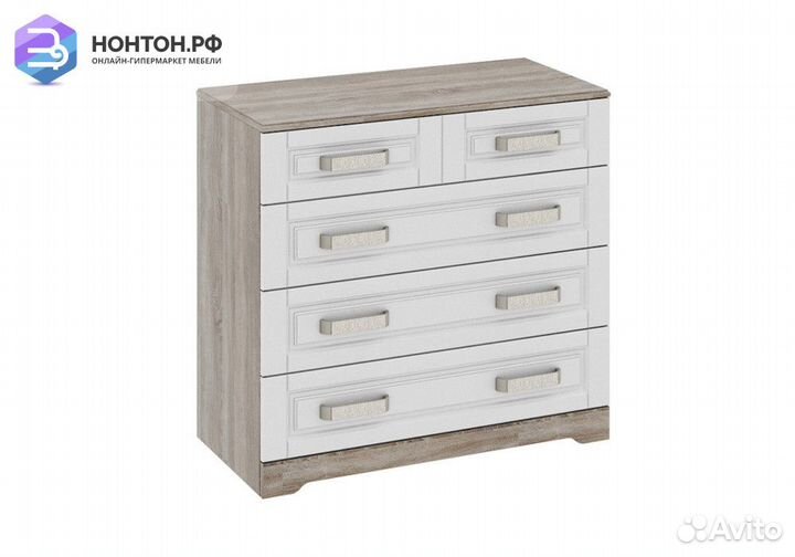 Комод Прованс дуб сонома трюфель / крем