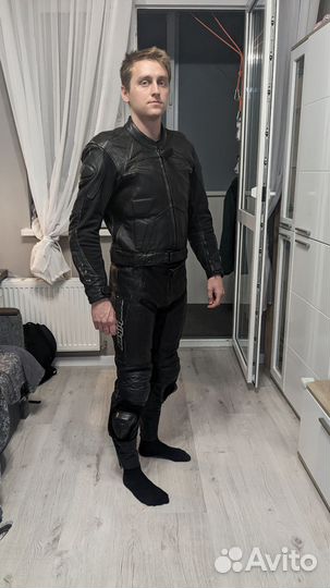 Мотокомбез кожаный