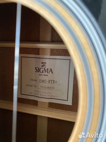 Гитара электроакустика Sigma DMC-STE+
