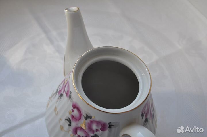 Чайник заварочный фарфоровый Сысерть СССР, 1 л