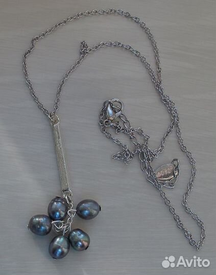 Подвеска с черным жемчугом