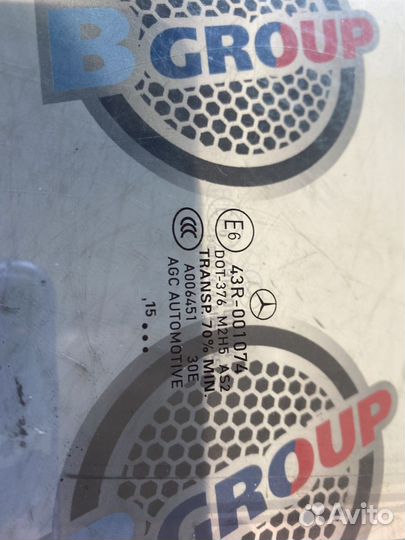 Стекло двери передней Лев. 11238512072 Мерседес