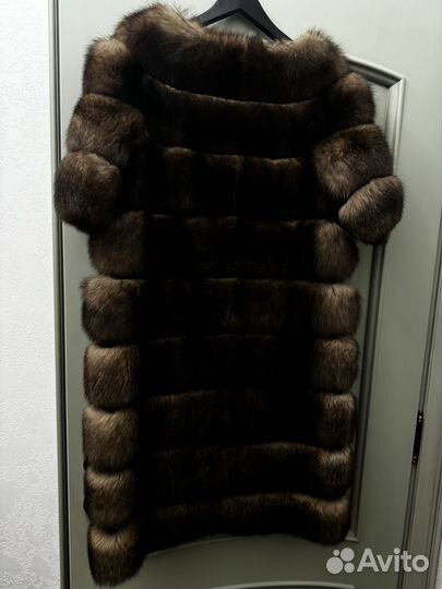 Шуба из песца под соболь