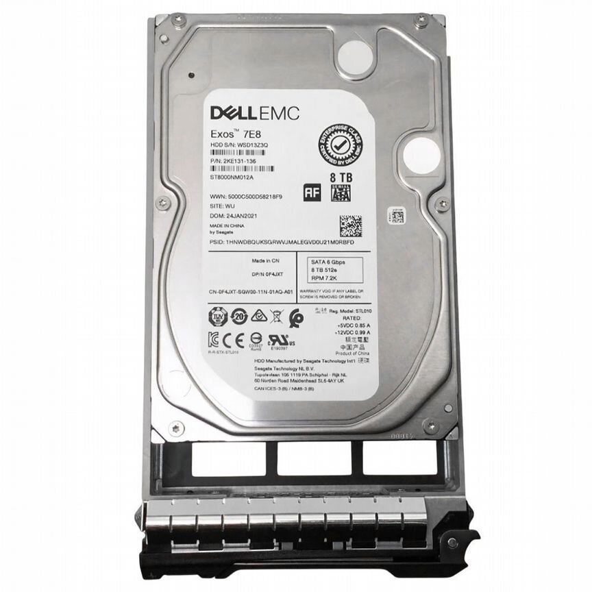 [0F4JXT] Жесткий Диск Dell 0f4jxt 8tb Sata3 3,5" Hdd