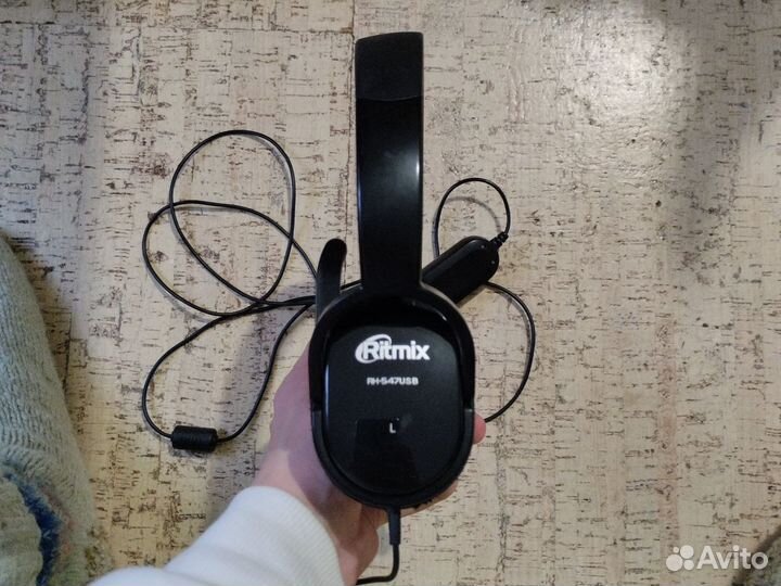 Наушники проводные для компьютера. Ritmix