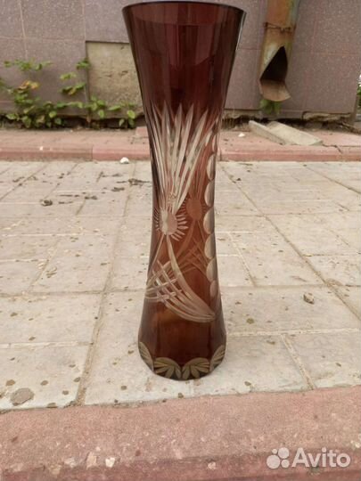 Ваза марганцевые стекло винтаж СССР