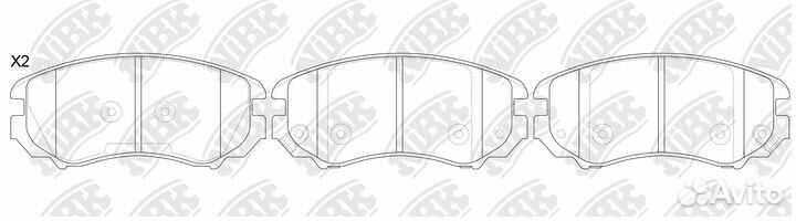 Колодки тормозные hyundai tucson/KIA sportage 04