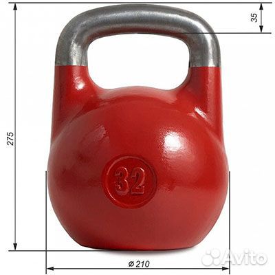 Гиря вфгс 32 кг стандарт 2021, мужская