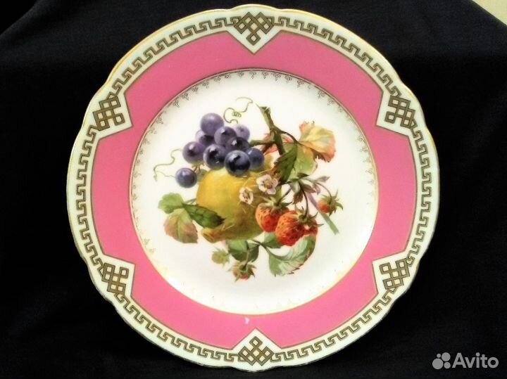 Царизм. Тарелка Натюрморт фарфор М.С. Кузнецова