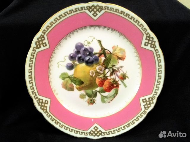 Царизм. Тарелка Натюрморт фарфор М.С. Кузнецова