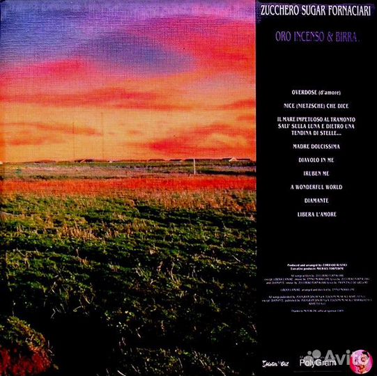 Винил Zucchero Sugar Fornaciari – Oro Incenso (LP)