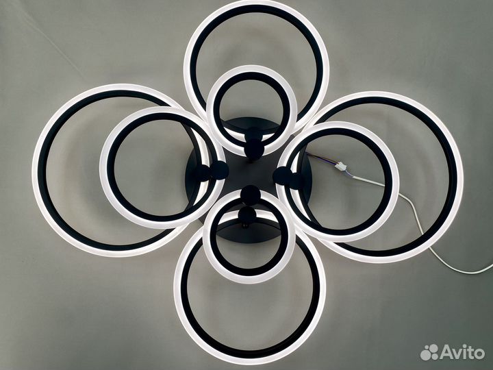 Люстра светодиодная Вега 8 ламп RGB свет Пульт