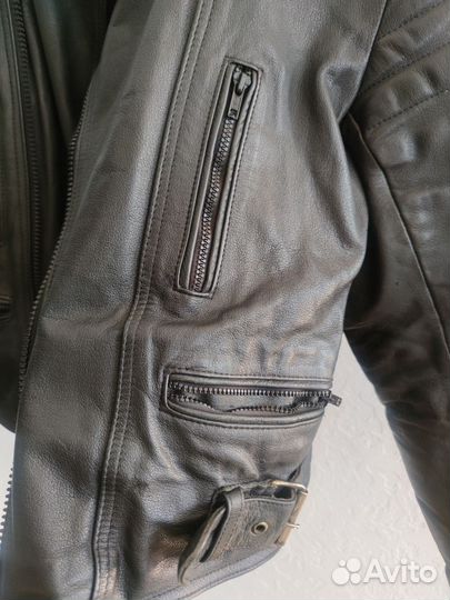 Мото куртка кожаная