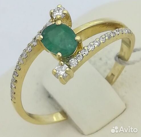 Кольцо / размер 17,5 / 2,09г / Золото585 / бриллиа