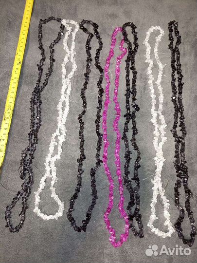 Бусины для рукоделия на нити крошка