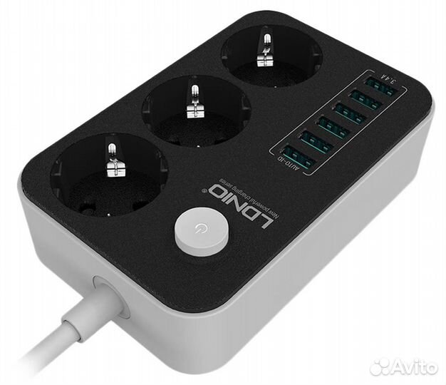 Сет. фильтр с USB ldnio SE3631 6USB*3 розетки 1,6м