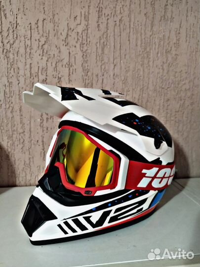 Шлем для мотокросса fox