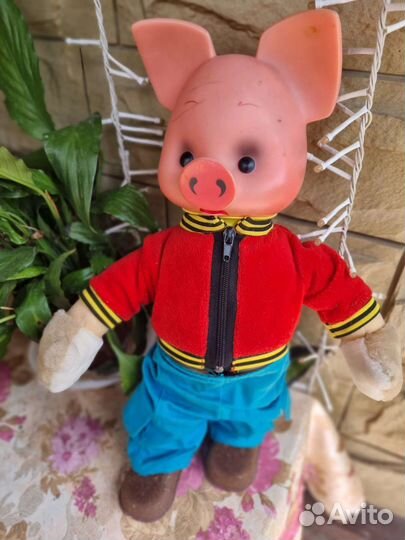 Хрюша поросёнок Ретро игрушка 40-45см