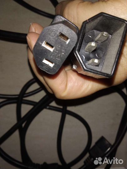 Кабель питания для компьютера папа-мама, черный