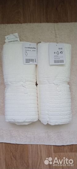 Полотенце белое, банное IKEA