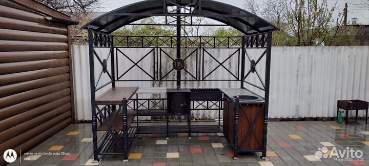 Мангал 4 мм с крышей № 0270/436