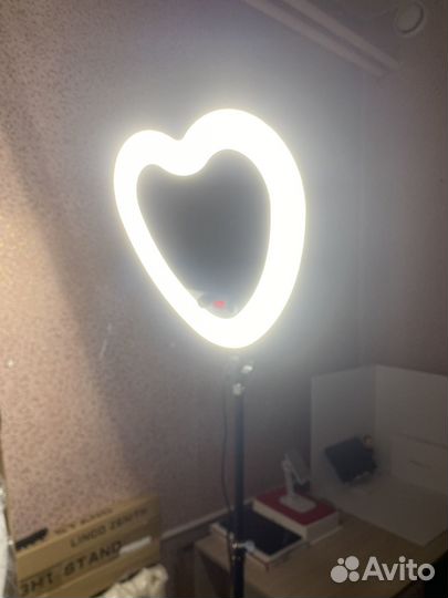 Кольцевая цветная лампа MJ-48 (сердце). 40 цветов