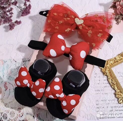 Повязка на голову и носочки разные наборы