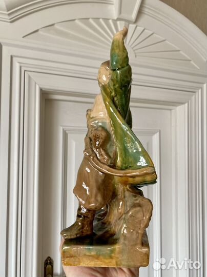 Фигура керамическая. Старая Гжель. СССР. Казак