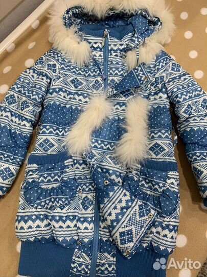 Зимний пуховик для девочки 8-9 лет