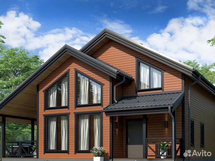 Коттедж 2 этажный 88 мкв