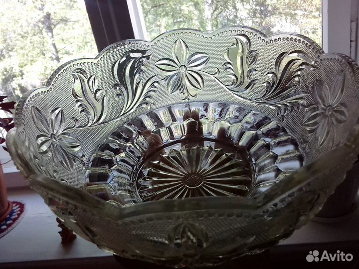 Салатники, вазы дымчатое стекло 60-70 г. СССР - 2