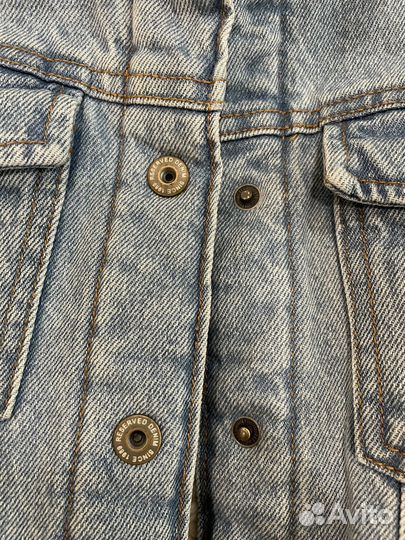 Джинсовая утепленная куртка для девочки