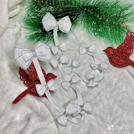 Ленты в косы с бантиками