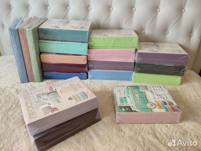 Трикотажная простыня на резинке, хлопок 100