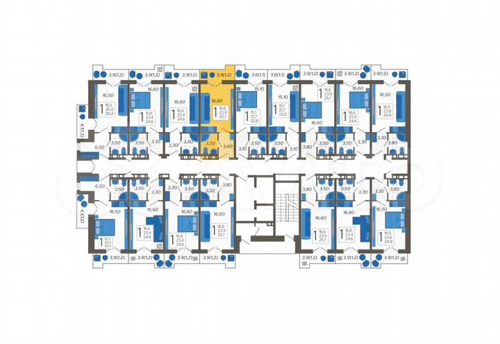 Апартаменты-студия, 25,1 м², 11/12 эт.