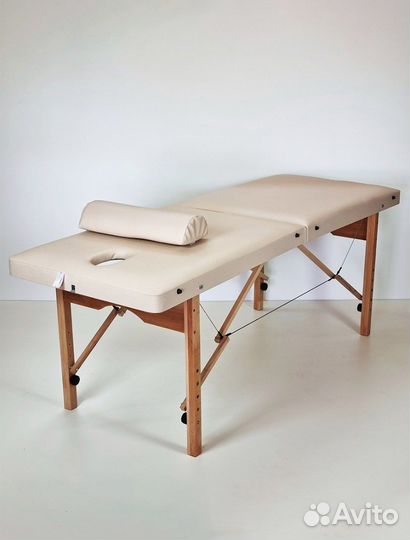 Кушетка массажный стол + полувалик и стул мастера