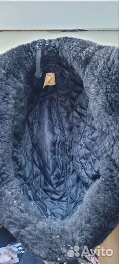 Мужская зимняя шапка/натур. мех и кожа