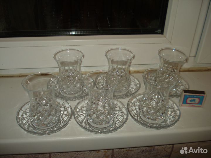 Армады Для Чая Редкие Хрусталь Турция 6шт Набор