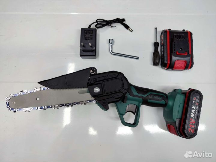Пила цепная аккумуляторная 21v 2 акб 6 дюймов