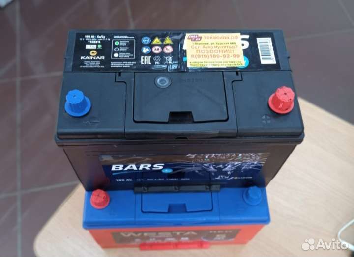 Акб bars 100ah Asia обратной полярности