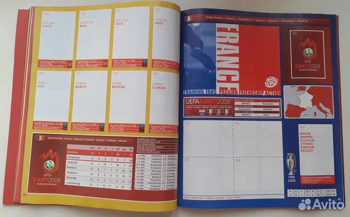 Альбом Panini uefa euro 2008