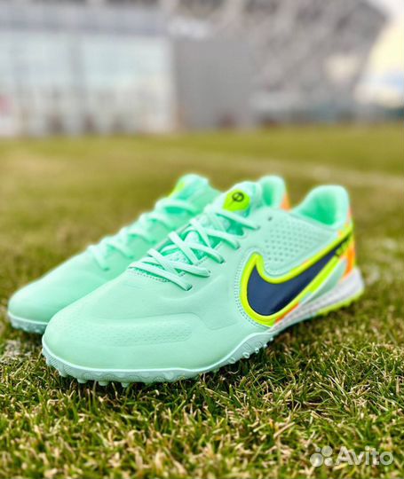 Сороконожки Nike Tiempo Legend 9 Light Green&Orange
