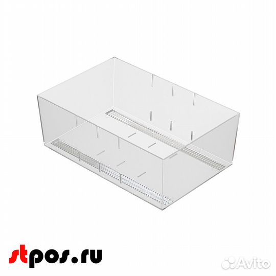 Накопитель с разделителями, пластик, прозрачный