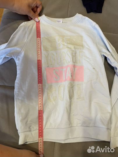 Голубой свитшот для девочек