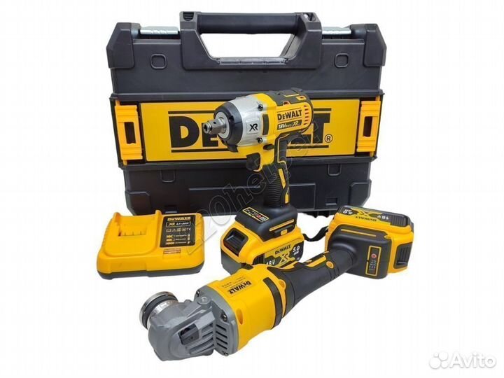 Набор инструмента Dewalt 2в1 ушм + гайковерт