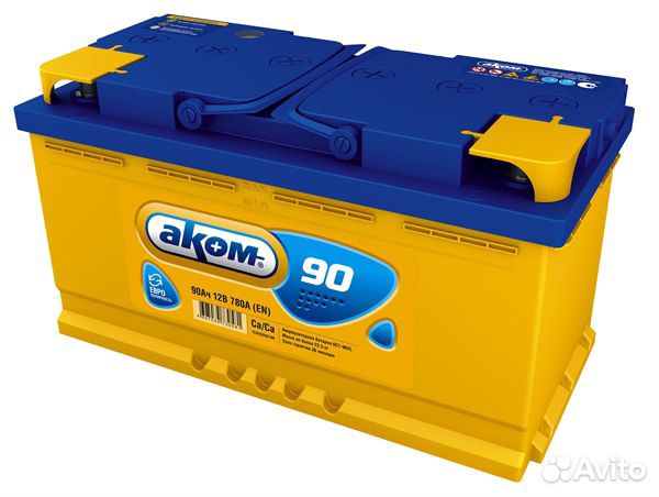 Аккумулятор 90Ah Аком 780A обратной полярности