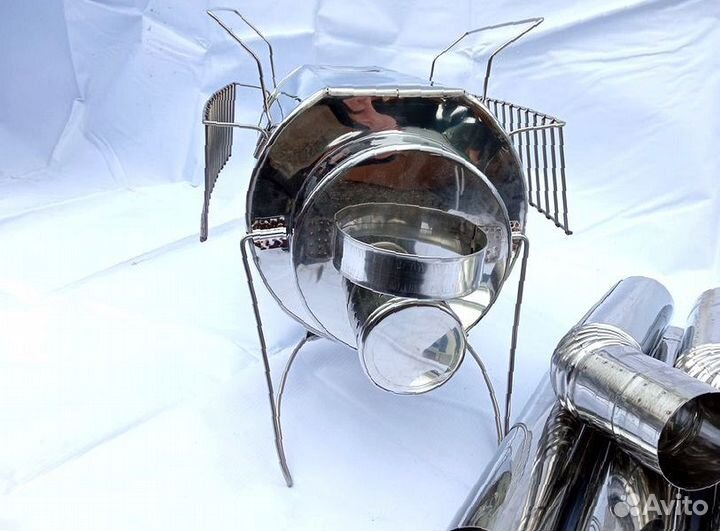 Печь туристическая Кабанчик на 15 литров с решетка