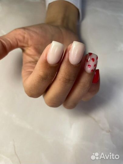 Маникюр +укрепление гелем