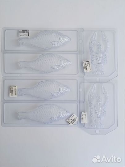 Форма пластиковая для мыла, шоколада Вобла и Рак